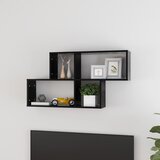 Zidna polica crna 100 x 18 x 53 cm konstruirano drvo Cijene