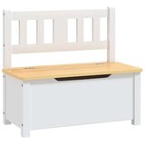 vidaXL Dječja klupa za pohranu bijela i bež 60 x 30 x 55 cm MDF | shoptok.hr