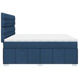  Krevet s oprugama i madracem plavi 200 x 200 cm od tkanine | shoptok.hr