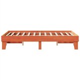 vidaXL Posteljni okvir brez vzmetnice voščeno rjav 135x190 cm borovina, (21369165) | Shoptok.si