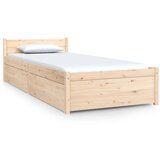 Maison Chic Posteljni okvir - Enojna postelja - Postelja za odrasle s predali 75x190 cm-J14922, (21771522) | Shoptok.si