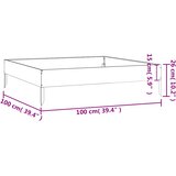  Povišena vrtna gredica 100 x 100 x 26 cm od čelika COR-TEN | shoptok.hr