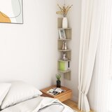  Zidne kutne police boja hrasta sonome 20 x 20 x 127,5 cm drvene | shoptok.hr
