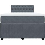  Krevet box spring s madracem tamnosivi 120 x 190 cm baršun | shoptok.hr