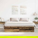 vidaXL Posteljni okvir brez vzmetnice star les 180x200 cm Cene