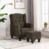  Fotelja od tkanine s tabureom smeđa | shoptok.hr