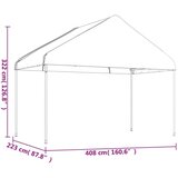  Sjenica s krovom bijela 20 07 x 4 08 x 3 22 m polietilen | shoptok.hr