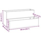 vidaXL Vrtnarska saksija Bela Plastika 100 x 60 x 45 cm Vzdržljiva | Shoptok.si