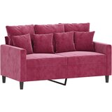  2-dijelni set sofa s jastucima crvena boja vina baršunasti | Shoptok.si