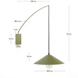Kave Home Zelena stenska svetilka ø 35 cm Kally – | Shoptok.si