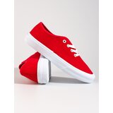 SHELOVET Classic women's knotted sneakers red Cene