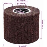 Brusni valjci 3 pcs Smeđa 12 x 12 x 10 cm Sintetička vlakna | shoptok.hr