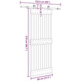  Klizna vrata NARVIK Prirodna i crna 80 x 210 cm (152,5 cm) | shoptok.hr