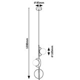 Rabalux visilica Jules, Staklene kugle, 3xG9, 3x5W, Crno-bela | Eponuda.com