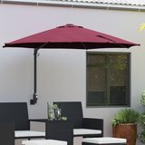 vidaXL Suncobran za dvorište Bordo crvena Poliester Velik Sklopivi | shoptok.hr
