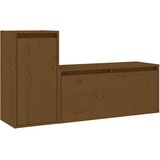 Furnova TV omarica 2 kosa medeno rjava trdna borovina, (21923556) | Shoptok.si