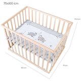 Roba Putni krevetić na kotačićima 100x75 cm u prirodnoj boji Jumbo Twins – | shoptok.hr
