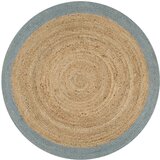 vidaXL Ručno rađeni tepih od jute s maslinastozelenim rubom 90 cm Cijene