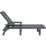  Ležaljka na suncu Svjetlosiva 53x162x98.5 cm HDPE | shoptok.hr