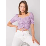 Fashion Hunters Purple blouse with patterns Gloire RUE PARIS | Shoptok.si