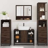 vidaXL 4-dijelni set kupaonskog namještaja boja smeđeg hrasta drveni | shoptok.hr