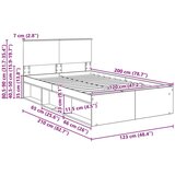 Konstrukcija postelje Črna 120 x 200 cm Konstruiran les, (5000103790) | Shoptok.si