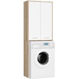 AKORD Fin Omarica Nad Pralnim Strojem, 2 Vrata, Hrast Sonoma/Bela, (5000332679) | Shoptok.si