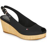 Tommy Hilfiger ICONIC ELBA SLING BACK WEDGE Crna Cijene