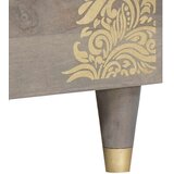  Kreveta Siva i zlatna 80 x 33 x 75 cm Čvrsto drvo manga | shoptok.hr