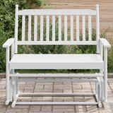vidaXL Klupa za ljuljanje bijela 118x70x104,5 cm masivno drvo topola | shoptok.hr