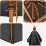  Vrtni suncobran Ø 300 x 248 cm Čvrsto drvo eukaliptusa Antracit | shoptok.hr