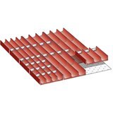 LISTA Komplet za delitev predalov, kotanjasti vložki, za višino predala 50 mm, 42-delni, 4 x 4 majhni kotanjasti vložki | Shoptok.si