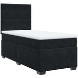 vidaXL box spring krevet s madracem crni 80 x 200 cm baršunasti | shoptok.hr