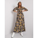 Italy Moda Dress-DHJ-SK-13965-1.61P-Black-Yellow | shoptok.hr