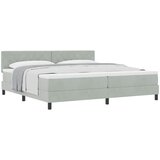  Krevet s opruga kutije Svijetlo siva 200 x 200 cm Baršun | shoptok.hr