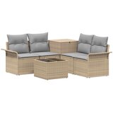  Set sofe 6 kom. 4-Broj sjedala Bež i svijetlo siva | shoptok.hr