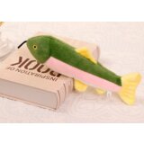 Plišana igračka riba sa zviždaljkom - 30 cm - zeleno/roza | shoptok.hr