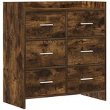 vidaXL Kreveta Dimljeni hrast 75 x 33 x 80 cm Konstruirano drvo - Dimljeni hrast | shoptok.hr