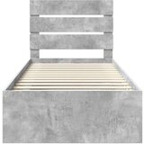  Okvir za krevet s uzglavljem Betonska siva 75 x 190 cm | shoptok.hr