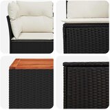  Set sofe 6 kom. Crna i krem-bijela Poli Rattan i čelik | shoptok.hr