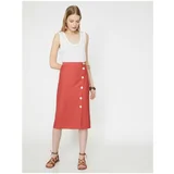 Koton Women's Button Detailed Skirt