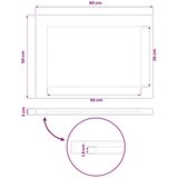  Pravokutni stolni vrh 80 x 50 x 3 cm Pravokutni - Bijela 90 x 55 x 3 5 cm Pravokutno | shoptok.hr