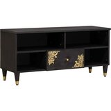 TV ormar s ladicama Crna 100 x 33 x 46 cm Čvrsto drvo manga | shoptok.hr