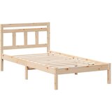  Krevetna konstrukcija Smeđa 90 x 190 cm Čvrsto borovo drvo | shoptok.hr