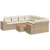  9-dijelni set vrtnih sofa s jastucima bež od poliratana | shoptok.hr