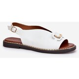 Boto Flat Sandals With Decoration Eco Leather White Tillireta | shoptok.hr