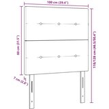  Vzglavje s gumbastim oblazinjenjem Črna 100 cm Žamet, (22052624) | Shoptok.si