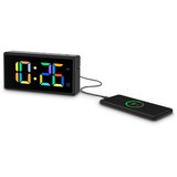 Hama Digitalni budilnik Ibiza crna, s vecbarvni zaslon, funkcijo polnjenja prek USB-ja | Shoptok.si