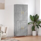  Visoka komoda siva betona 69,5x34x180 cm od konstruiranog drva Slike