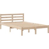 vidaXL Posteljni okvir brez vzmetnice 135x190 cm trdna borovina | Shoptok.si